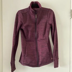 Maroon-purple warm zipper jacket